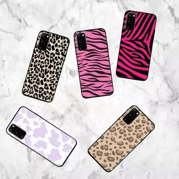Чехол для телефона с леопардовым принтом для Samsung Galaxy S7 Edge Plus S9 S20Plus S20ULTRA S10lite S225G S10 samsungS22plus5G