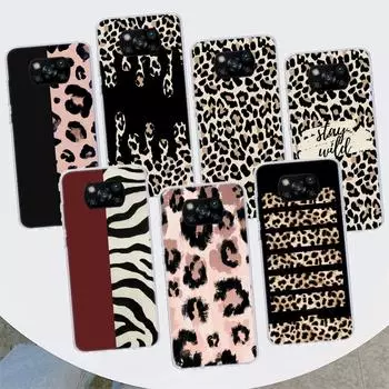 Чехол для телефона с леопардовым принтом для Xiaomi Poco X3 GT X4 NFC M4 Pro M3 M2 F3 F2 F1 Mi Note 10 A3 A2 Lite A1 CC9E Fundas Xiaomi Poco X3