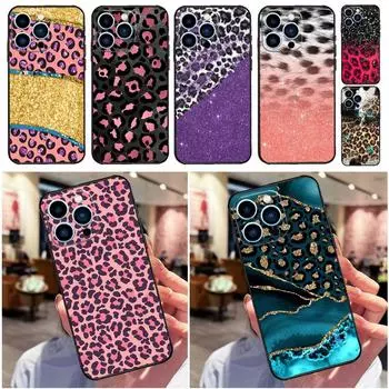 Чехол для телефона с леопардовым принтом для iPhone 11 12 13 14 Pro Max Mini X XS Max XR 7 8 Plus SE 2020 полное покрытие iPhone 12