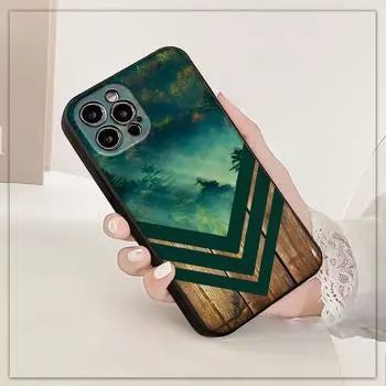 Чехол для телефона с лесной геометрией, деревом и природой для iPhone13 11 12 mini pro MAX 8 7 6 6S Plus SE 2020 X XR XS MAX, мобильные сумки, чехол fudas iphone XS MAX