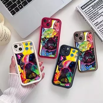 Чехол для телефона с лестницей Sky Eye для iPhone 15 14 13 12 11 Pro Max Samsung A15 A25 A24 A54 A14 Huawei Honor 90 Angel Eye Мягкий чехол A44 Французский бульдог for iPhone 6