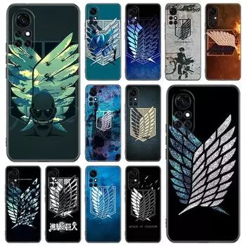 Чехол для телефона с логотипом аниме «Атака Титанов» для Huawei Honor 60 50 SE 30S Mate 30 20 10 Lite 40 Nova 9 8 Pro Y60 8i 7i 7SE 5T Premium Huawei Nova 5T