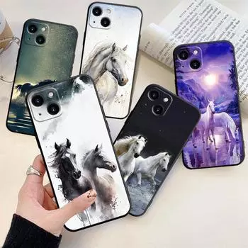 Чехол для телефона с лошадью для iPhone Samsung Galaxy Redmi Xiaomi Oppo OnePlus Note SA 7 8 9 10 11 12 13 14 20 21 22 23 53 54 Pro Max Plus Ultra TPU Soft iPhone 6 or 6S