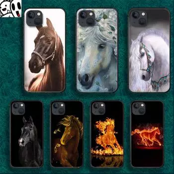 Чехол для телефона с лошадью и пони для iPhone Samsung Galaxy Redmi Xiaomi Oppo OnePlus Note SA 7 8 9 10 11 12 13 14 20 21 22 23 53 54 Pro Max Plus Ultra TPU Soft iPhone 6 or 6S