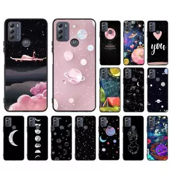 Чехол для телефона с луной и звездами, космическим астронавтом для Motorola Moto G22 G60 G52 G9 G7 Plus G8 Power G100 G Stylus G30 G10 GPure Moto G Stylus 5G