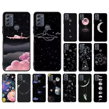 Чехол для телефона с луной и звездами, космическим астронавтом для Motorola Moto G22 G60 G52 G9 G7 Plus G8 Power G100 G Stylus G30 G10 GPure Moto G Stylus 5G