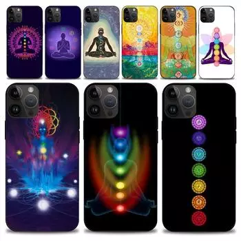 Чехол для телефона с мандалой чакрой Insist yoga для iPhone15 14 13 12 11 Pro Max Mini X 7 8, мягкий чехол iPhone15pro