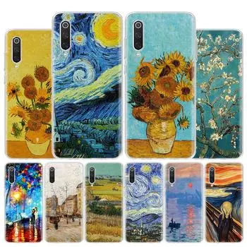 Чехол для телефона с масляной краской Ван Гога для Xiaomi Poco X3 GT X4 NFC M4 Pro M3 M2 F3 F2 F1 Mi Note 10 A3 A2 Lite A1 CC9E Fundas C Xiaomi Poco X3