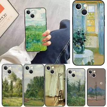 Чехол для телефона с масляной живописью и пейзажем для iPhone Samsung Galaxy Redmi Xiaomi Oppo OnePlus Note SA 7 8 9 10 11 12 13 14 20 21 22 23 53 54 Pro Max Ultra iPhone 6 or 6S