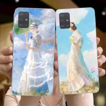 Чехол для телефона с масляной живописью и иллюстрациями для Huawei P50 P40 P30 Pro Mate 40 30 Pro Nova 8 8i Y7P Honor Прозрачный чехол для телефона Huawei P50 Pro