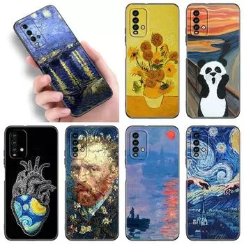 Чехол для телефона с масляной живописью Ван Вога для Xiaomi Redmi Note 5 6 9T K20 K40 K50 Pro 7A 8A 9A 9C 9i 10A 10C A1 S2, мягкий черный чехол из ТПУ Redmi Note 5(Pro)