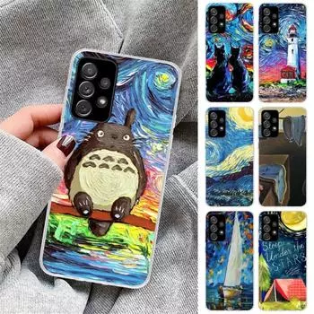 Чехол для телефона с масляной живописью Ван Гога для Samsung Galaxy S10 S21 S22 Plus Ultra A91 A51 A21S A12, прозрачный чехол для телефона Galaxy S30