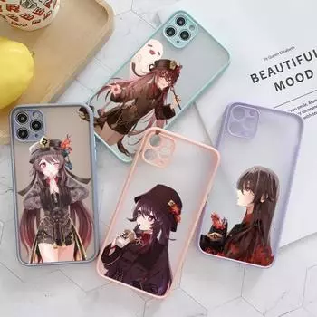 Чехол для телефона с милой девушкой Ху Тао для IPhone 14 13 12 11 Mini Pro Max XS X Max XR 8 7 Plus SE 2022, цвет кожи, чехол для телефона iPhone 14