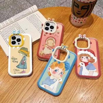 Чехол для телефона с милой девушкой и рисунком монстра, мягкий защитный чехол для телефона с линзами монстров для iPhone, Huawei Honor Infinix Tecno Honor 50