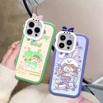 Чехол для телефона с милой девушкой и изображением монстра, мягкий защитный чехол для телефона с линзами монстра для Vivo Vivo S1