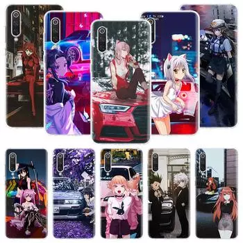 Чехол для телефона с милой девушкой в стиле аниме для спортивного автомобиля для Xiaomi Redmi 9 9A 9C 9T 10 10A 10C 8 8A 7 7A 6 6A K40 K20 Pro K30 S2 10X с принтом Cove Redmi 7