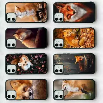 Чехол для телефона с милой лисой осенью, силиконовый чехол из ПК + ТПУ для iPhone 11 12 13 Pro Max 8 7 6 Plus X SE XR Hard Fundas iphone 14