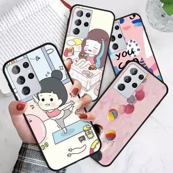 Чехол для телефона с милой мультяшной спортивной девушкой и комиксами Redmi 10