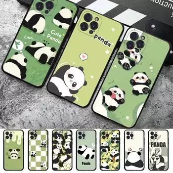 Чехол для телефона с милой пандой для iPhone 15, 6, 7, 8 Plus, 11, 12, 13, 14 Pro SE 2020 MAX Mini X XS XR, задняя крышка iPhone XR