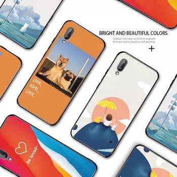 Чехол для телефона с милой собакой, кошкой и девушкой, красочный мягкий силиконовый чехол Samsung A01
