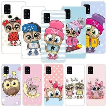 Чехол для телефона с милой совой и звездой LoveLy Candy для Samsung Galaxy A12 A22 A32 A42 A52 A72 A51 A71 5G A41 A31 A21 A02S M12 M21 M31 Samsung A12 5G