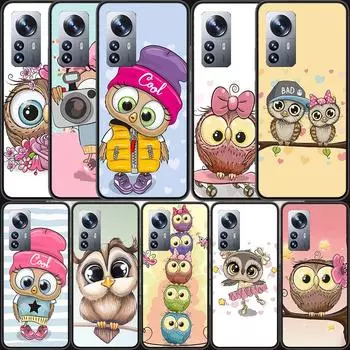 Чехол для телефона с милой совой и сердечками Lover для Xiaomi Poco X6 X5 X4 X3 GT NFC M4 M5 Pro 5G M3 Mi Note 10 Lite F5 F4 F3 F2 F1 Xiaomi Poco M5S
