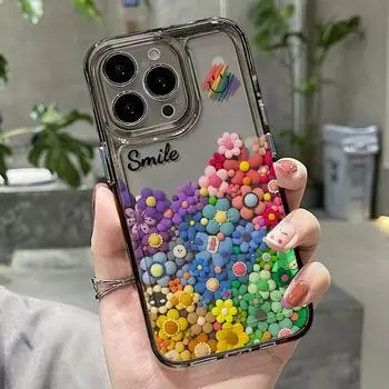 Чехол для телефона с милой улыбкой для iPhone 11, чехол для iPhone 15 Pro 12 13 14 Pro Max XS XR X 7 8 Plus SE 2020, мягкий силиконовый чехол с подсолнухами 7 8 SE 2020 SE 2022