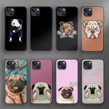 Чехол для телефона с милым изображением мопса для iPhone Samsung Galaxy Redmi Xiaomi Oppo OnePlus Note SA 7 8 9 10 11 12 13 14 20 21 22 23 53 54 Pro Max Plus Ultra iPhone 6 or 6S