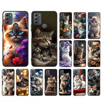 Чехол для телефона с милым котенком и котом для Moto G84 G22 G32 G42 G52 G62 G53 G72 G60 G60S G100 G10 G20 G30 G13 G50 G 5G G Pure Moto G 5G