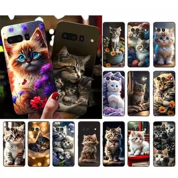Чехол для телефона с милым котенком и котом для Google Pixel 8 7 Pro 7A 7 6A 6 Pro Pixel 8A 4A 3A 4 XL Pixel 5 6 4 3 3A XL Google Pixel 7a
