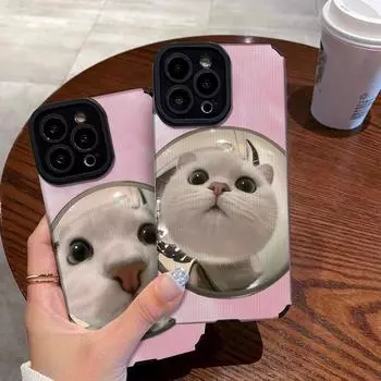 Чехол для телефона с милым котом для Iphone 14 Pro Max 11 13 12, защита камеры, противоударный силиконовый чехол для Iphone Xr Xs Max X 8 Plus 7 6 iphone 6s 6