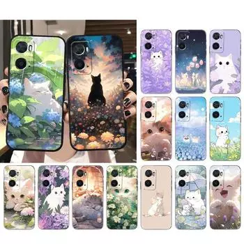 Чехол для телефона с милым котом для OPPO A78 A54S A17 A57S A74 A78 A91 A96 A94 Realme GT Master X3SuperZoom Reno 7 10 11 pro OPPO A94 5G
