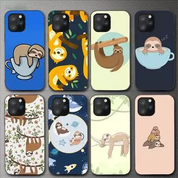 Чехол для телефона с милым ленивцем для Iphone 11 12 Mini 13 14 Pro Xs Max X 8 7 6s Plus 5 Se Xr Shell iPhone6