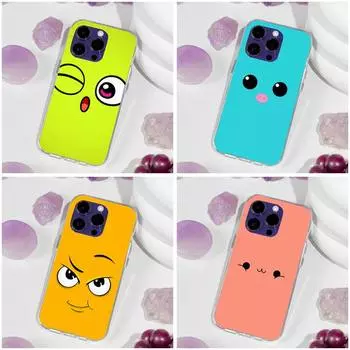 Чехол для телефона с милым лицом для iPhone 11 12 13 14 Pro Max 7 8 Plus X Xr Xs Max Se 2020 Mini прозрачный чехол iphone 11Pro