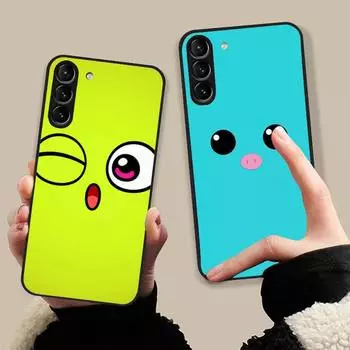 Чехол для телефона с милым лицом для Samsung Galaxy S7 Edge Plus S9 S20Plus S20ULTRA S10lite S225G S10 samsungS22plus5G