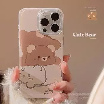 Чехол для телефона с милым медвежонком 11/12/13/14/15 15promax