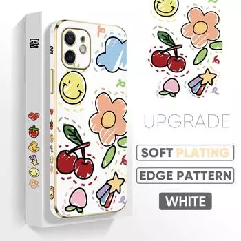 Чехол для телефона с милым мультяшным 6D покрытием для iPhone 11 12 13 14 Pro Max Samsung Galaxy Xiaomi Mi Redmi Note Oneplus Infinix Tecno, мягкий чехол iPhone 11 Pro Max ярко-зеленый