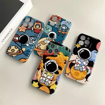 Чехол для телефона с милым мультяшным астронавтом Фейлином для Samsung Galaxy S20 FE 5G A52 iPhone 11 Xiaomi Redmi VIVO OPPO Realme Huawei Infinix Тонкий твердый чехол Samsung A02