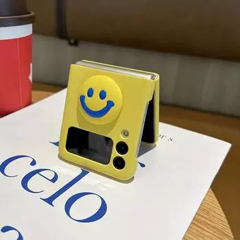 Чехол для телефона с милым мультяшным смайликом для Samsung Galaxy Z Flip 4 Flip 4 Zflip3 Z Flip 5g F7110, твердая задняя крышка for Z Flip 3 (5G)