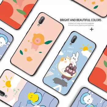 Чехол для телефона с милым мультяшным комиксом и изображением животных Свинья, Утка, Кролик, Медведь Samsung A01