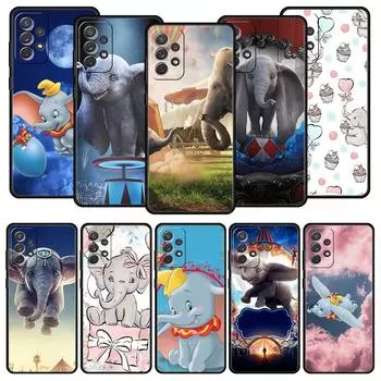 Чехол для телефона с милым мультяшным слоном Дамбо для Samsung Galaxy A51 A53 A71 A21S A12 A11 A31 A41 A01 A03s A22 A23 A33 A73 A13 5G Samsung A11