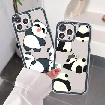 Чехол для телефона с милым пандой и медведем из мультфильма для Samsung S 20 S 21 S 22 S 23 lite plus Ultra Mobile Cover Samsung S22