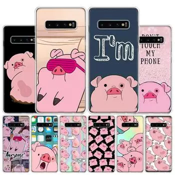 Чехол для телефона с милым розовым поросенком из мультфильма для Samsung Galaxy S10 Plus S20 FE S21 S22 Ultra S10E S9 S8 + S7 Edge J4 Samsung S10