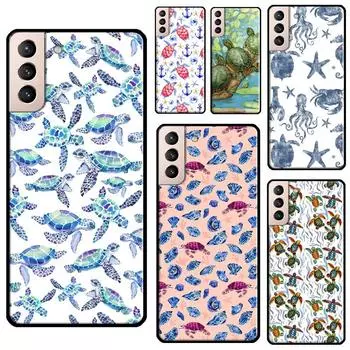 Чехол для телефона с милыми черепашками для Samsung Galaxy S21 S22 Ultra Note 20 S8 S9 S10 Note 10 Plus S20 FE Fundas Galaxy S8