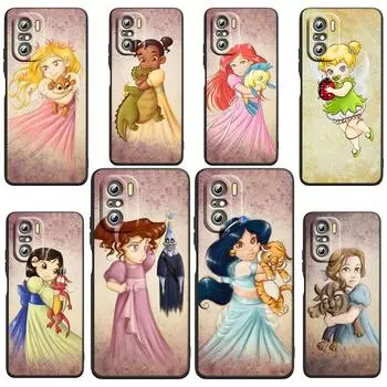 Чехол для телефона с милыми домашними животными и сказочными принцессами для Xiaomi Redmi K50 K40 Gaming 10 10C 9AT 9A 9C 9T 8 7A 6A 5 4X Fundas, черный ТПУ Redmi 4X