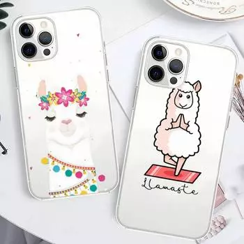 Чехол для телефона с милыми ламами из альпаки для Samsung A10s A20S A30S A50S A10A 12 A20 A20E A40 A30 A50 A70 A31 A51 A71, прозрачный samsungA30