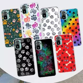 Чехол для телефона с милыми собачьими лапами для Xiaomi Redmi Note 10 Pro Max 10S 9 9S 9T 8 8T 11T 11S 11 5G 11E 7 6 5 4X Redmi Note 10S