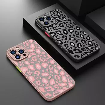 Чехол для телефона с мягким краем и леопардовым зеброй в полоску для iPhone 15 Pro Max 14 13 Pro 12 Mini 11, противоударный защитный чехол iPhone 15 коричневый