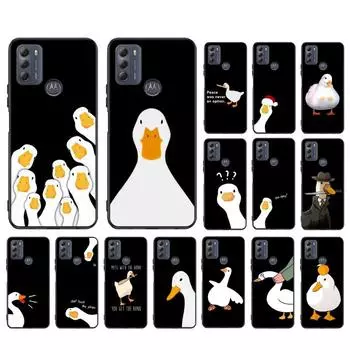 Чехол для телефона с мультяшной уткой для Moto G84 G23 G24 G31 G32 G41 G51 G52 G53 G54 G71 G82 G42 G62 G200 G Play G Stylus Moto G82