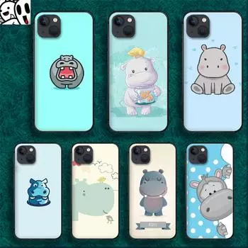 Чехол для телефона с мультяшным бегемотом для iPhone Samsung Galaxy Redmi Xiaomi Oppo OnePlus Note SA 7 8 9 10 11 12 13 14 20 21 22 23 53 54 Pro Max Plus Ultra iPhone 6 or 6S